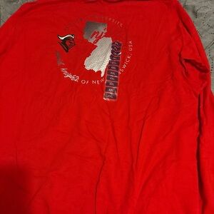 Champion Red Long Sleeve Men's Tee